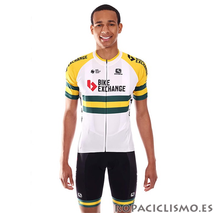 2021 Maillot Bike Exchange Tirantes Mangas Cortas Campeon Australia